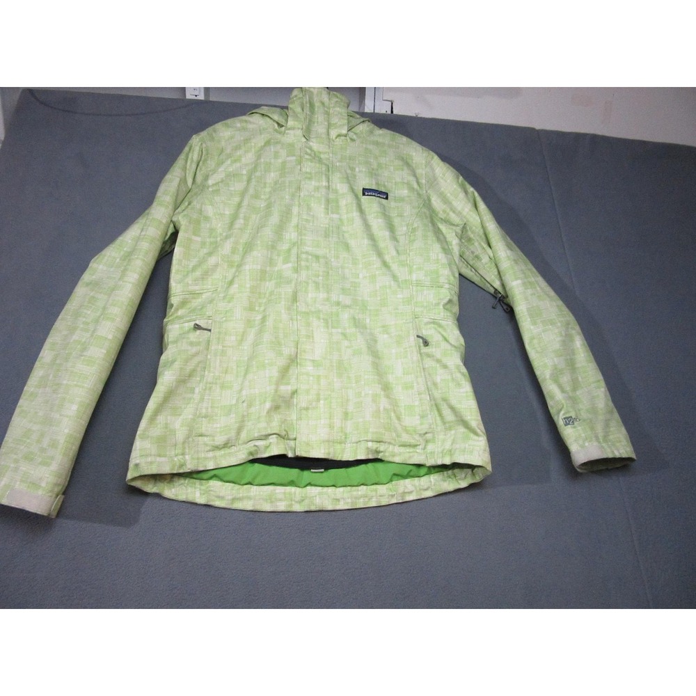 Patagonia Jacket Womens Medium Green Geometric H2No Ski Snowboard Parka Winter